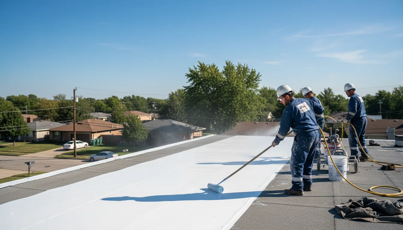 Commercial roof coating in White Heath, IL near me